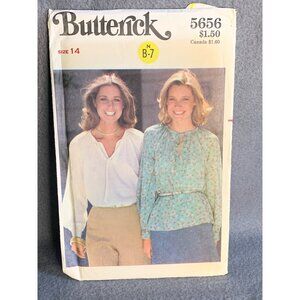 Butterick Misses Blouse Shirt Sewing Pattern sz 14 5656 - uncut